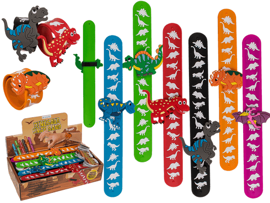 Snap Band, Dinosaur, approx. 21,5 x 3,5 cm,