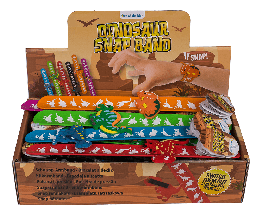 Snap Band, Dinosaur, approx. 21,5 x 3,5 cm,