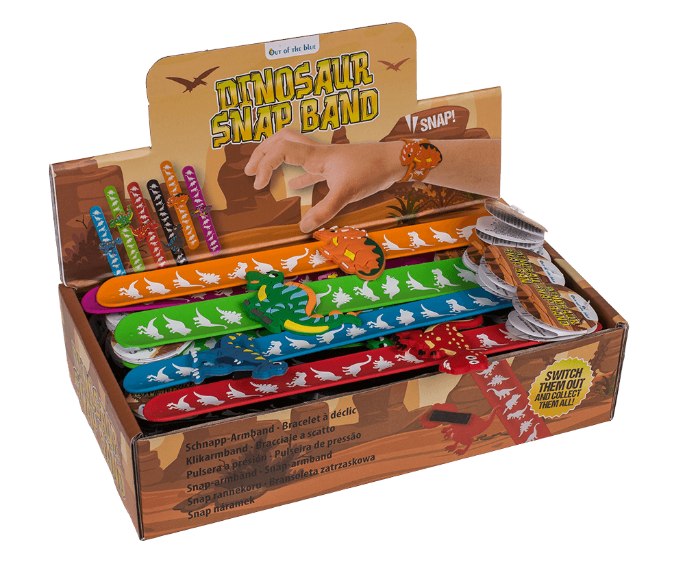 Snap Band, Dinosaur, approx. 21,5 x 3,5 cm,