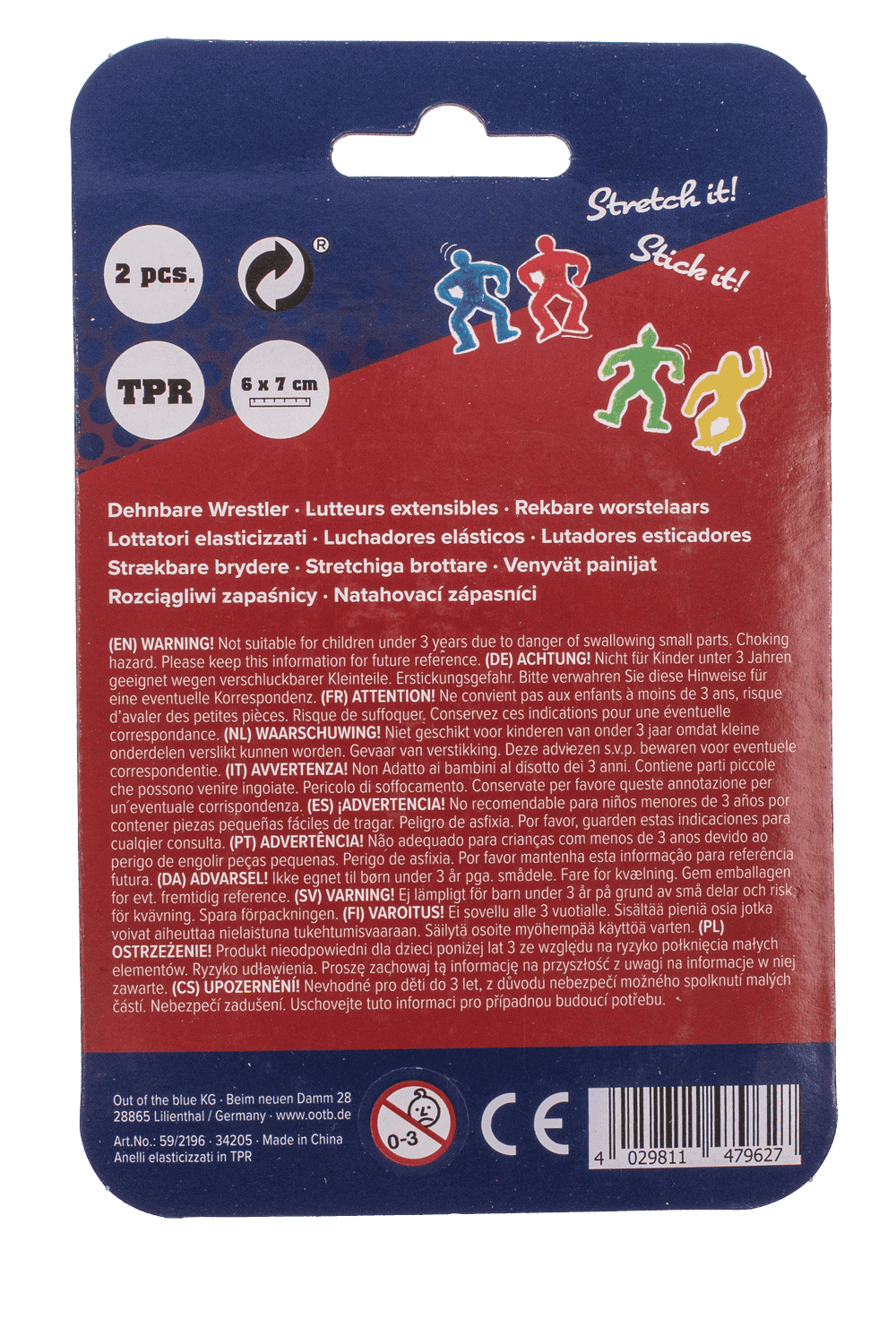 Stretchy Wrestlers, approx. 6 x 7 cm,