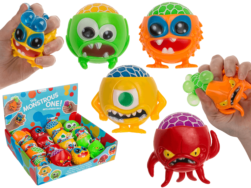 Squishy Mesh Monster, approx. 8,5 x 9 cm,