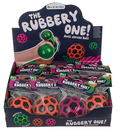 Squeeze ball in rubber net, approx. 8 cm,