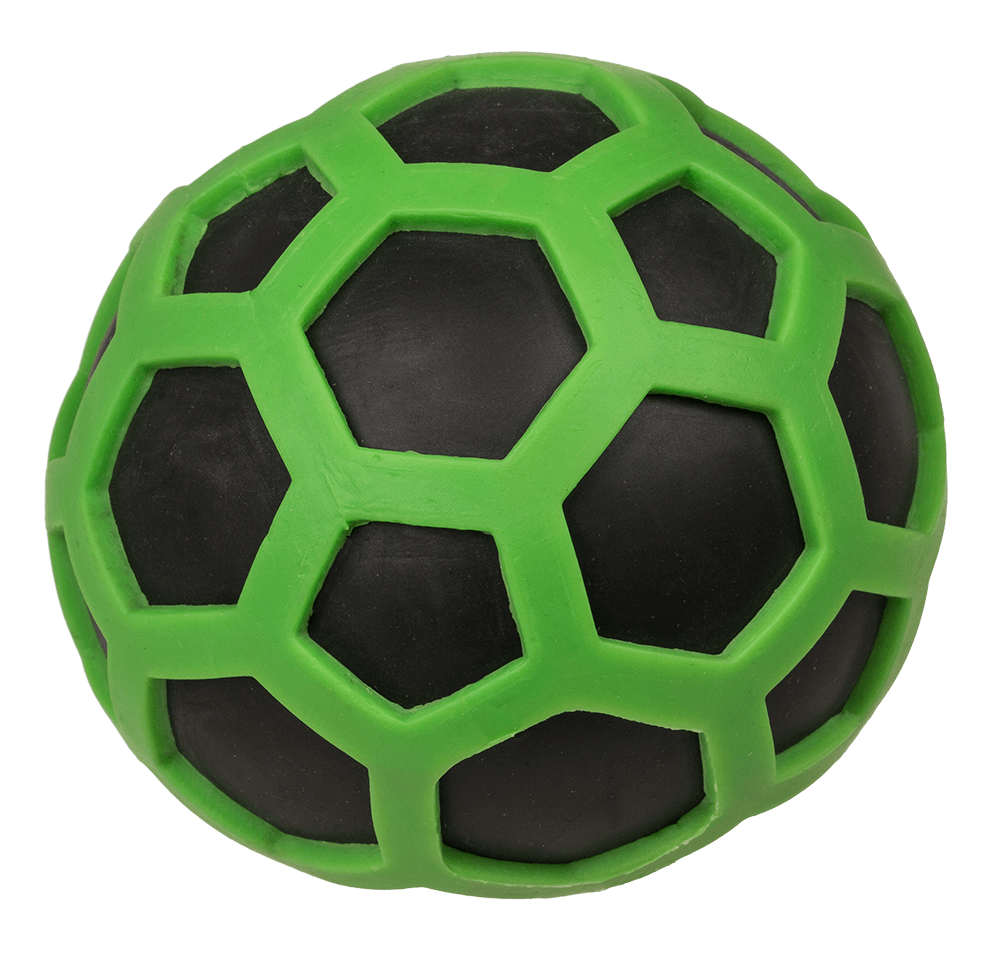 Squeeze ball in rubber net, approx. 8 cm,