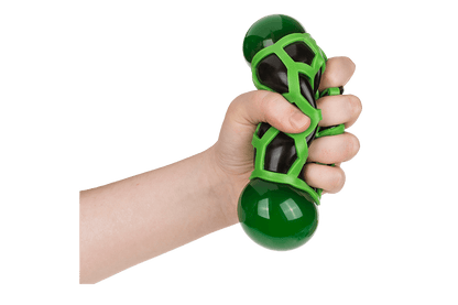 Squeeze ball in rubber net, approx. 8 cm,