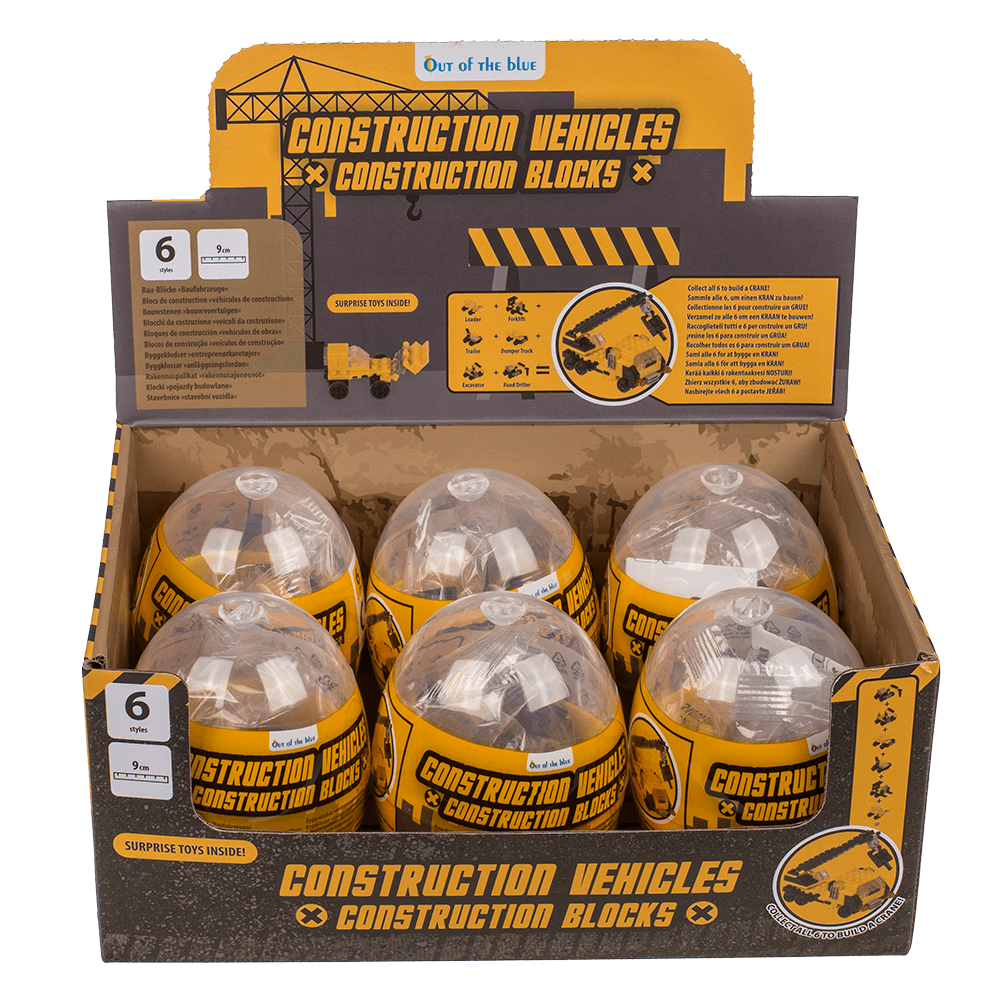 Construction blocks, Constructions Vehicles, 9 cm,