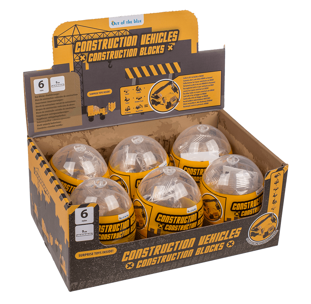 Construction blocks, Constructions Vehicles, 9 cm,