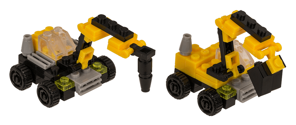 Construction blocks, Constructions Vehicles, 9 cm,