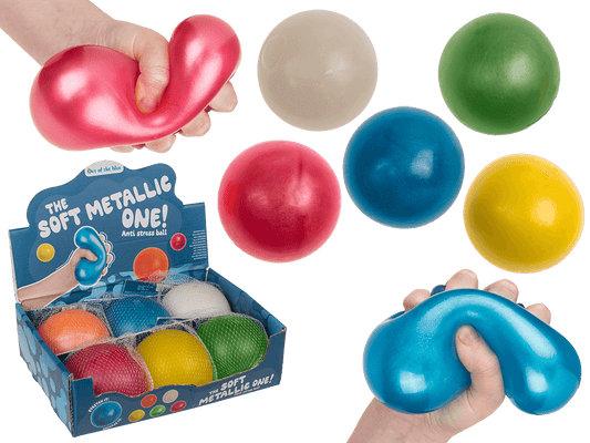 XL Ultra soft anti stress ball, Metallic,
