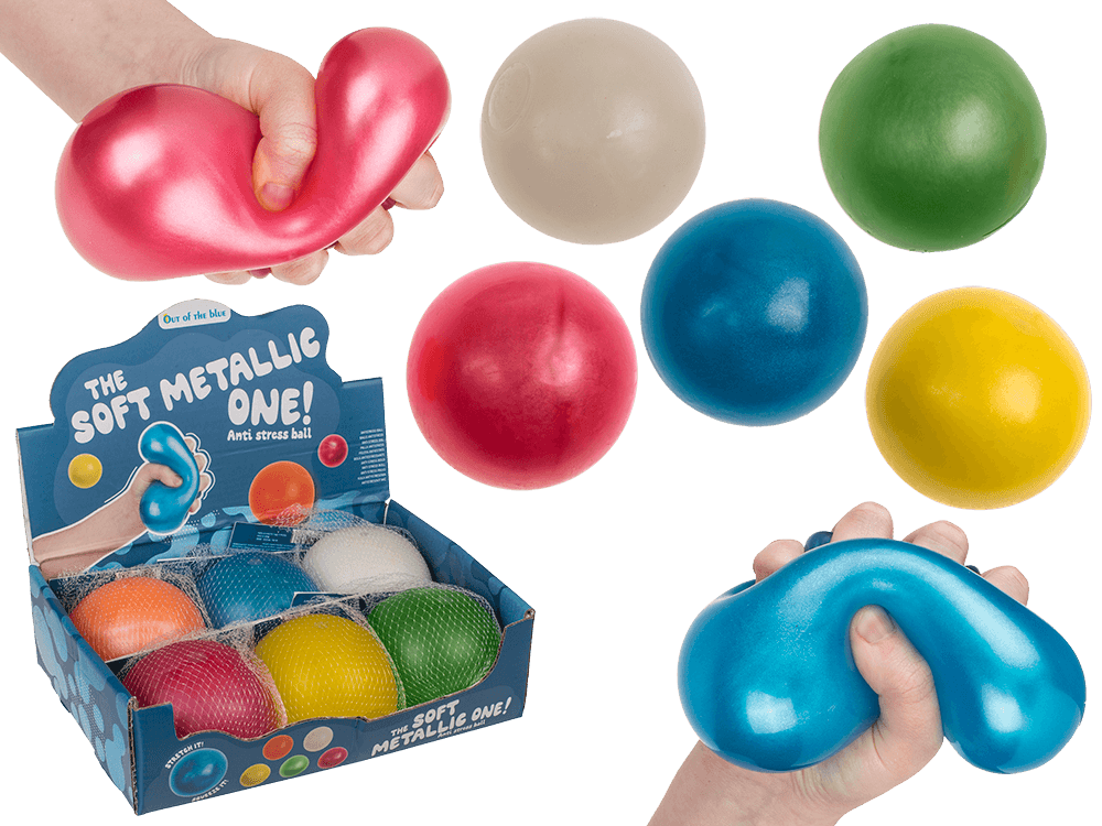 XL Ultra soft anti stress ball, Metallic,