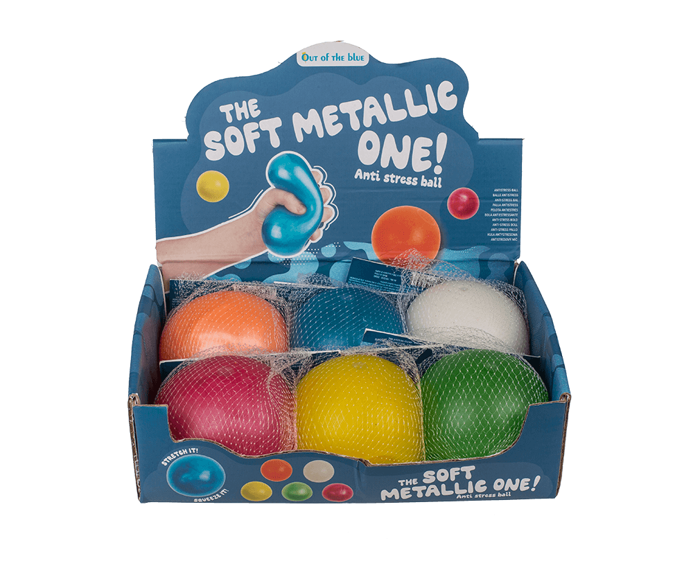 XL Ultra soft anti stress ball, Metallic,