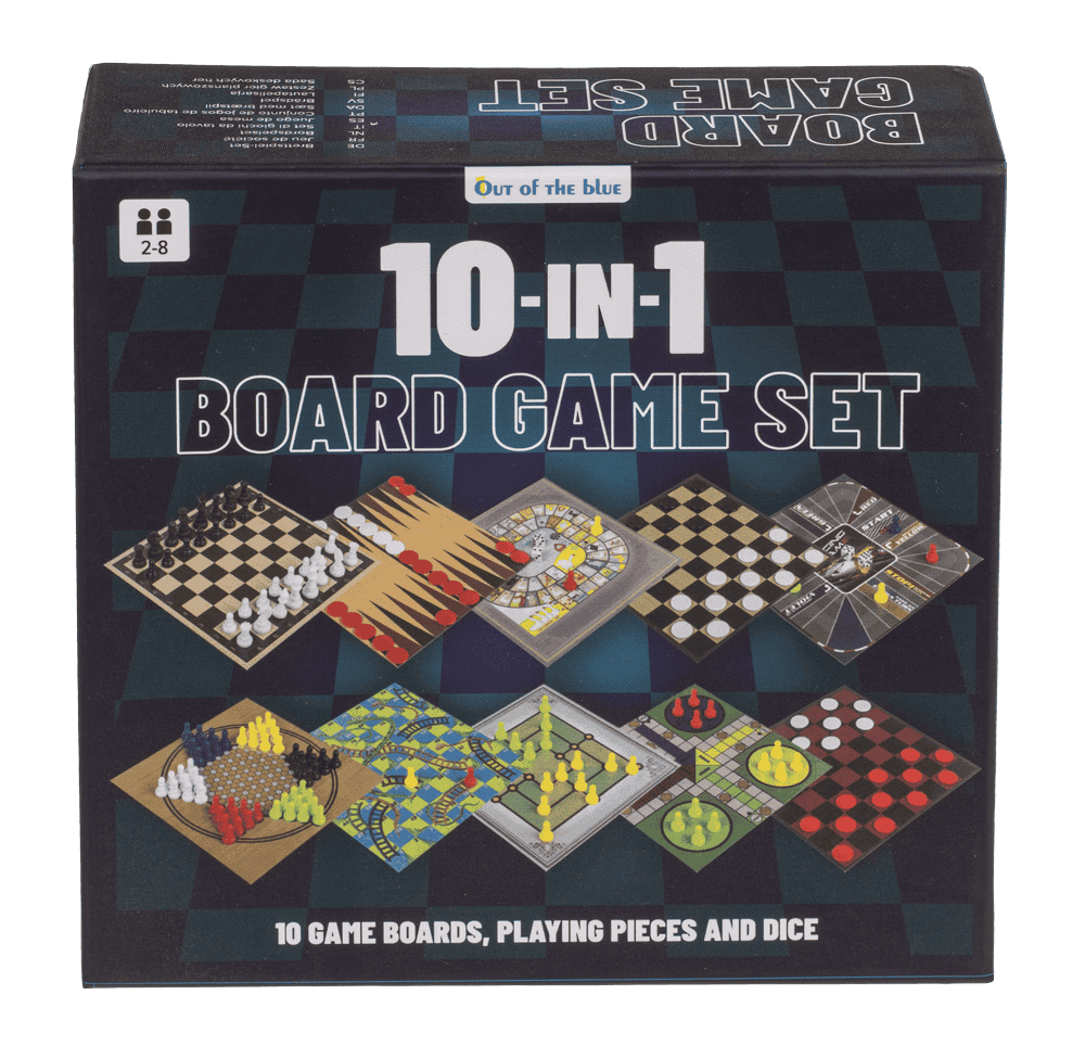 Board Game Set, 10 in 1, 15 x 15 cm,