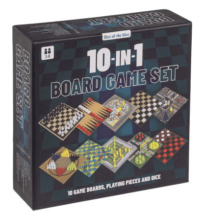 Board Game Set, 10 in 1, 15 x 15 cm,