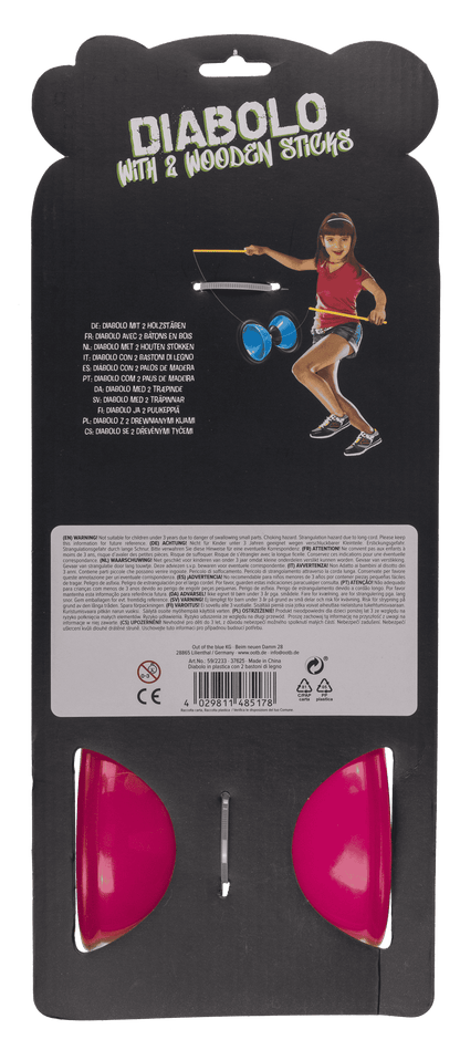 Diabolo with 2 wooden sticks, Glow in the Dark,