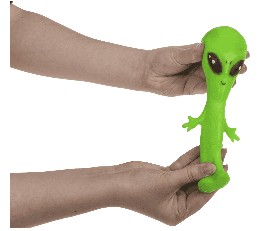 Stretchy Alien, Glow in the Dark, 8 x 12 x 6 cm,