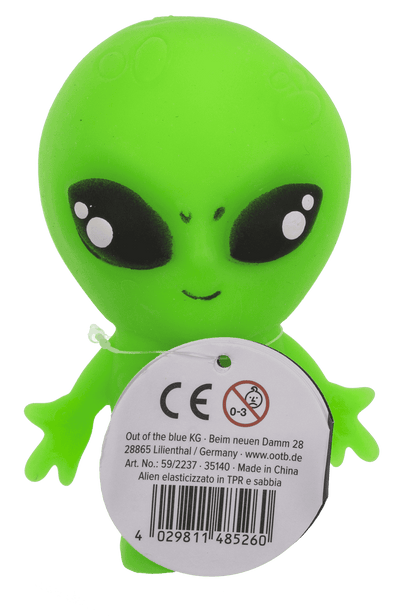 Stretchy Alien, Glow in the Dark, 8 x 12 x 6 cm,