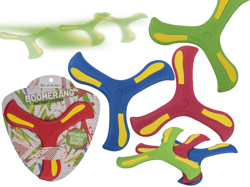 Boomerang, 8-12m range, 3 colors ass.