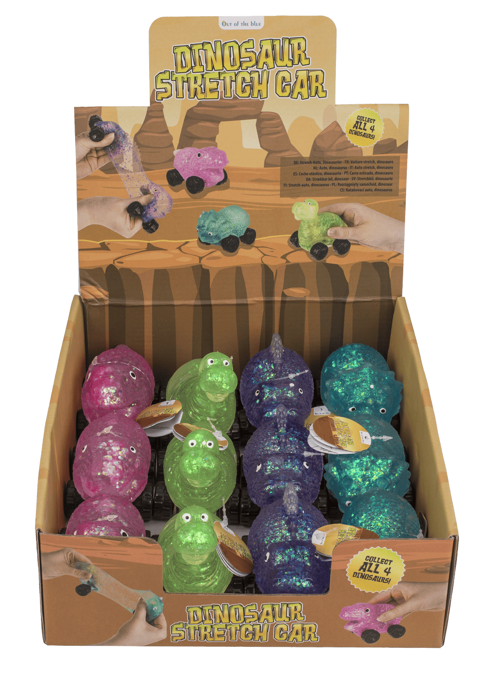 Stretch car, Dinosaur, 11 x 7 cm,