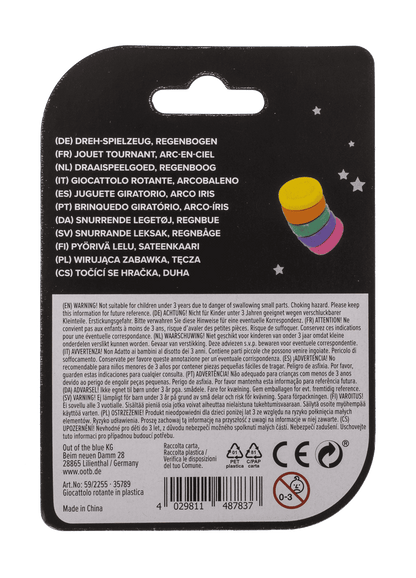 Torsion Circle, Rainbow, 3,5 x 7 cm,