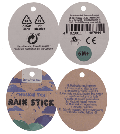 Musical toy, Rain stick, 5,2 x 41 cm,