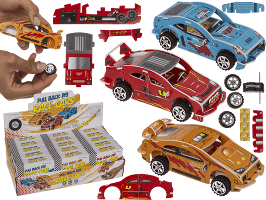 Pullback DIY Race Cars construction set,