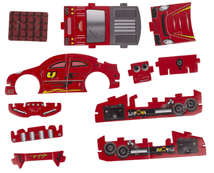 Pullback DIY Race Cars construction set,