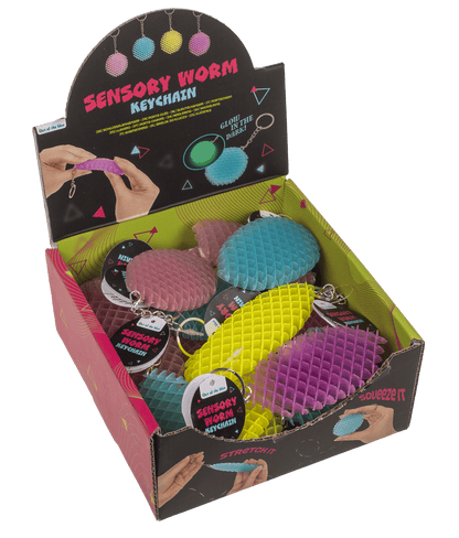 Metal keychain, Sensory Worm,