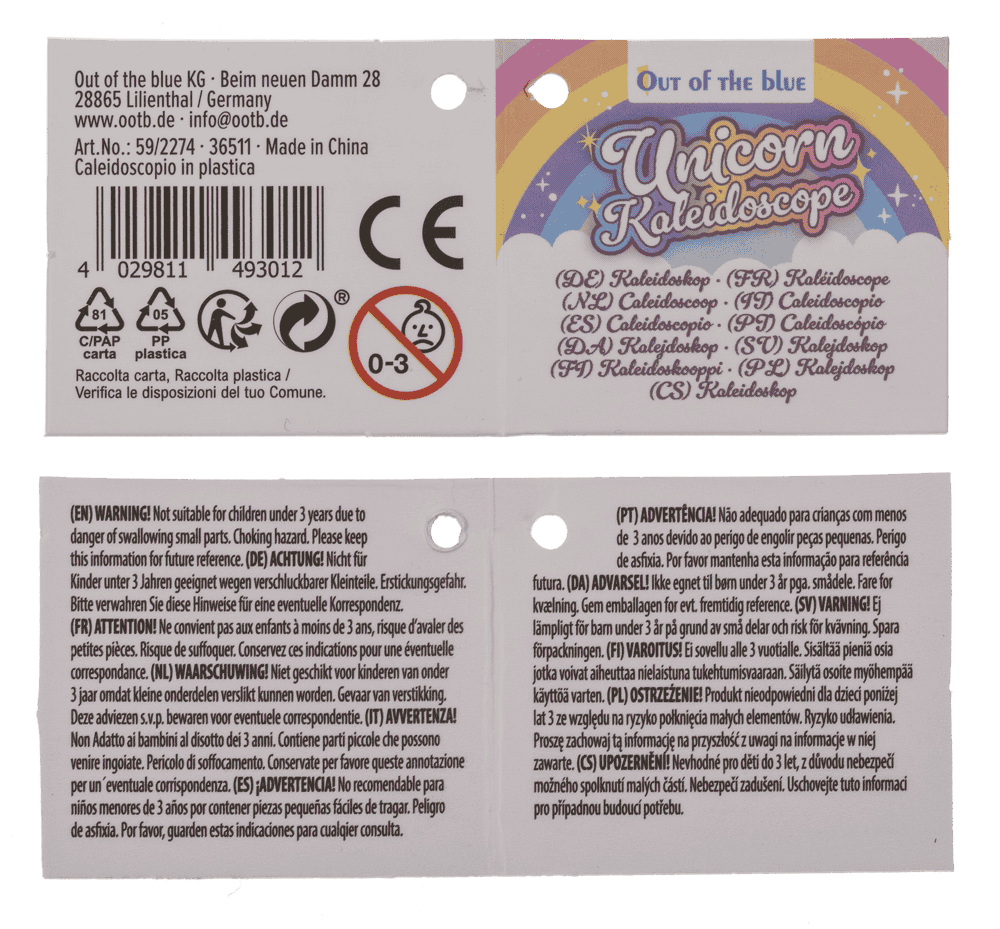 Kaleidoscope, Unicorn, ca. 32 cm,