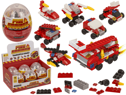 Construction blocks, Fire Engines, 9 cm,