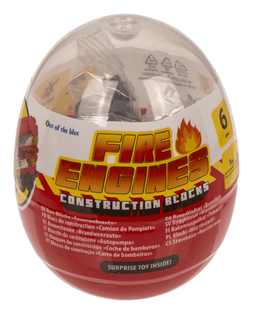 Construction blocks, Fire Engines, 9 cm,