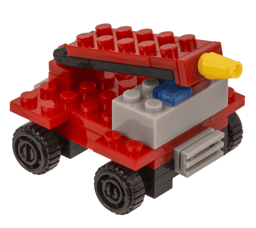 Construction blocks, Fire Engines, 9 cm,