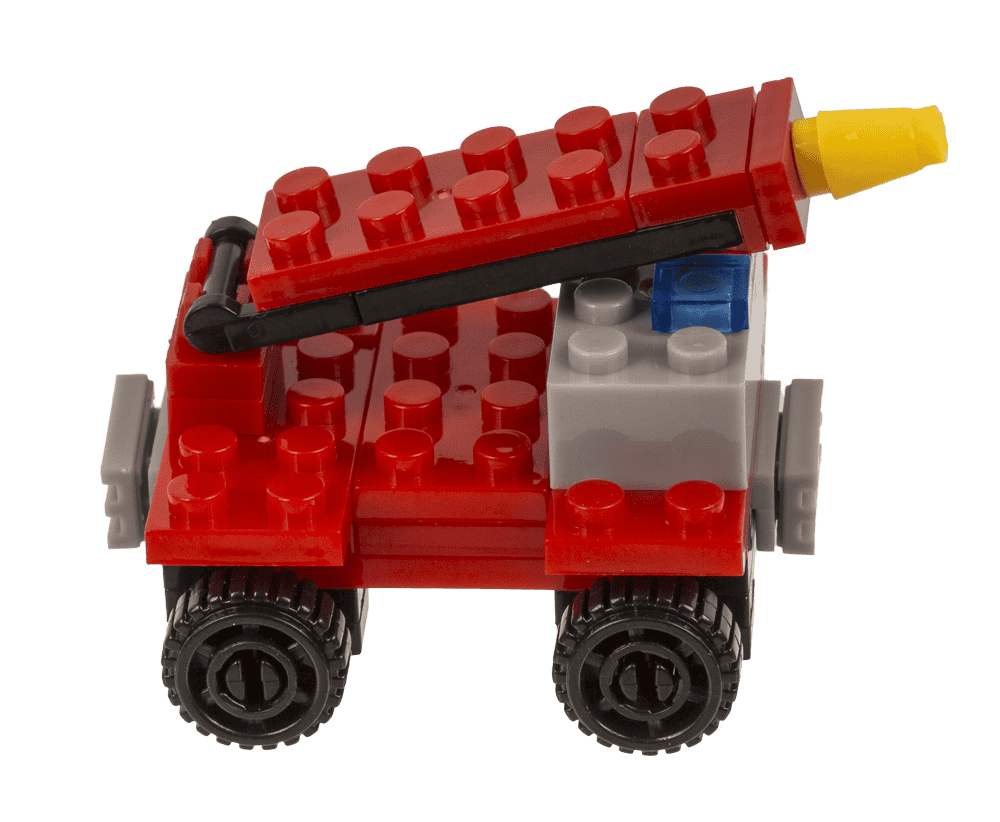Construction blocks, Fire Engines, 9 cm,