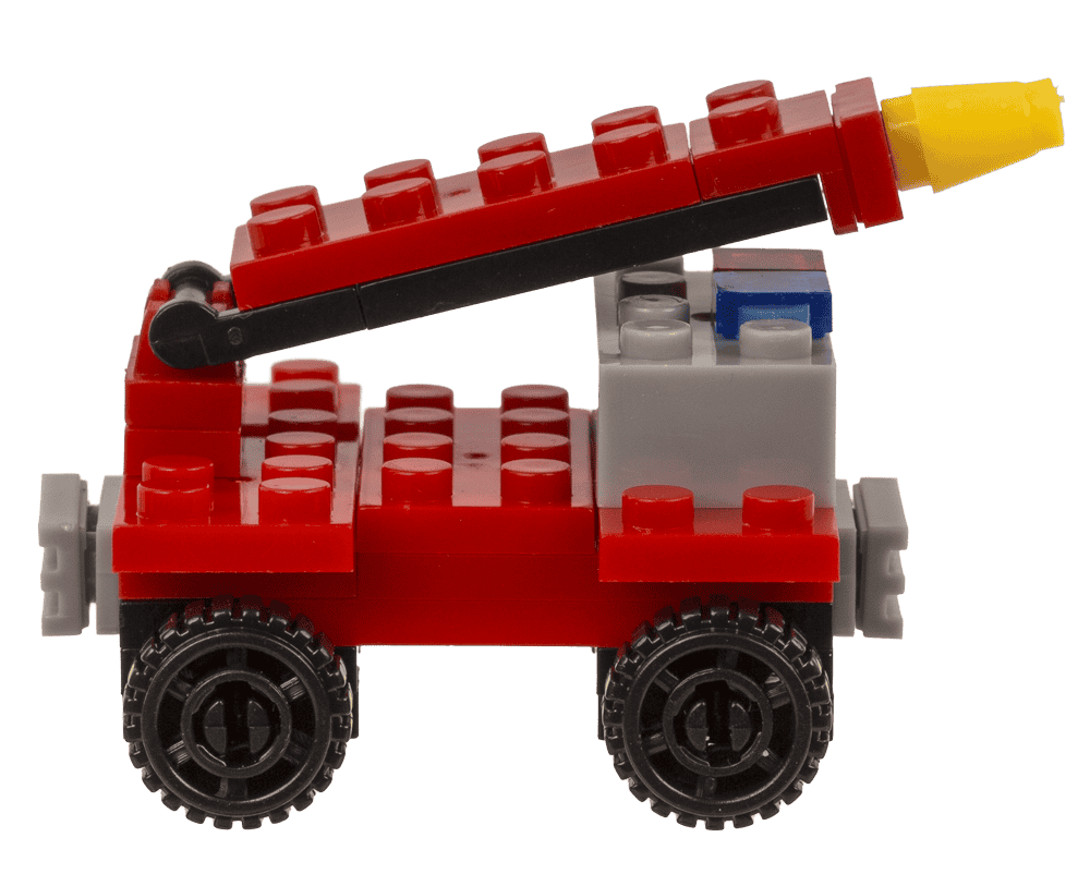 Construction blocks, Fire Engines, 9 cm,