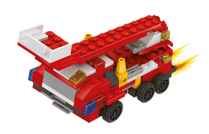 Construction blocks, Fire Engines, 9 cm,