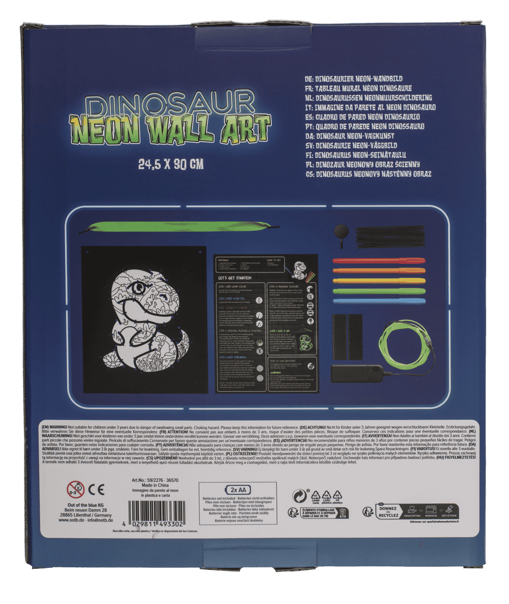 Dinosaur Neon Wall Art,