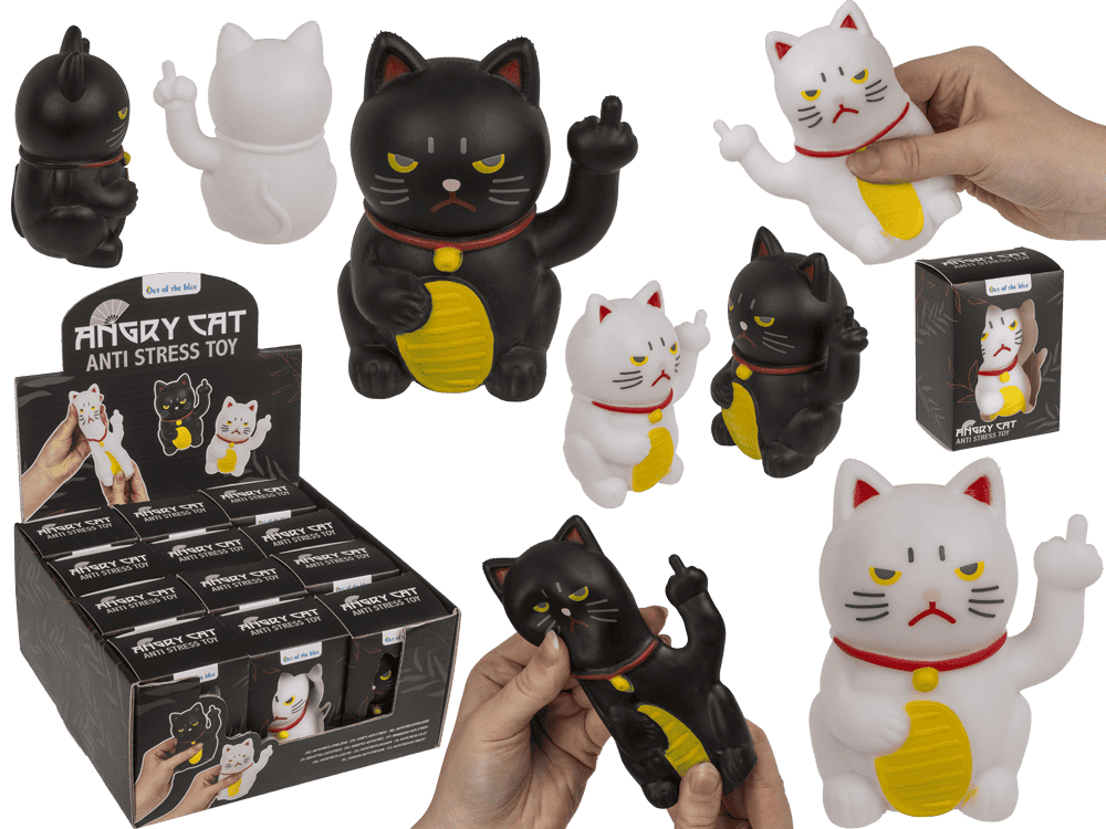 Anti stress toy, Angry Cat, 7,5 cm,