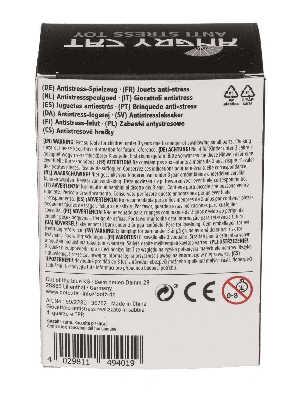 Giocattolo antistress, Gatto arrabbiato