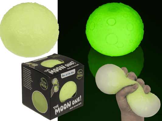 Anti stress ball, XL Moon, Glow in the Dark,