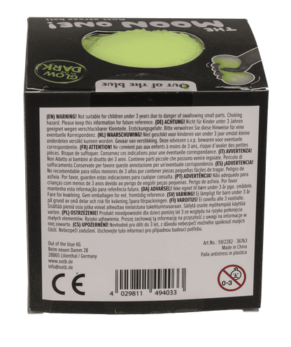 Anti stress ball, XL Moon, Glow in the Dark,