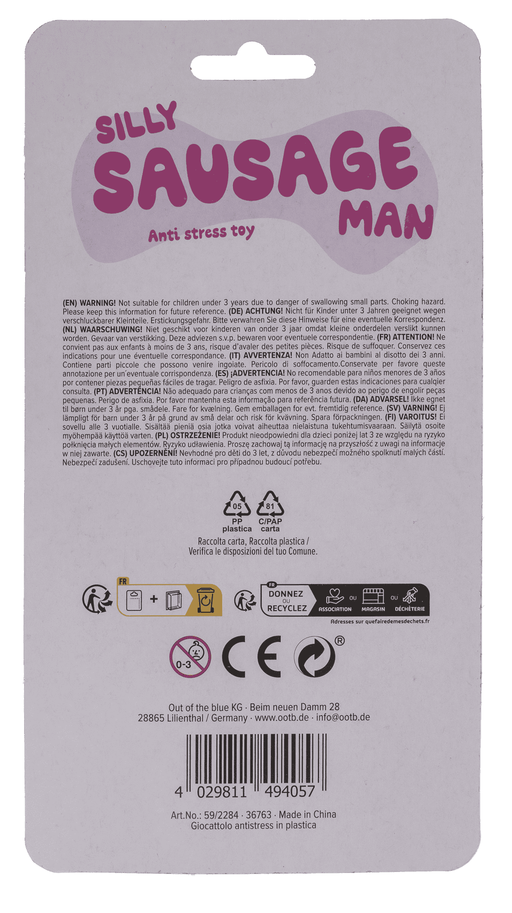 Antistress-Spielzeug, Alberner Wurstmann,