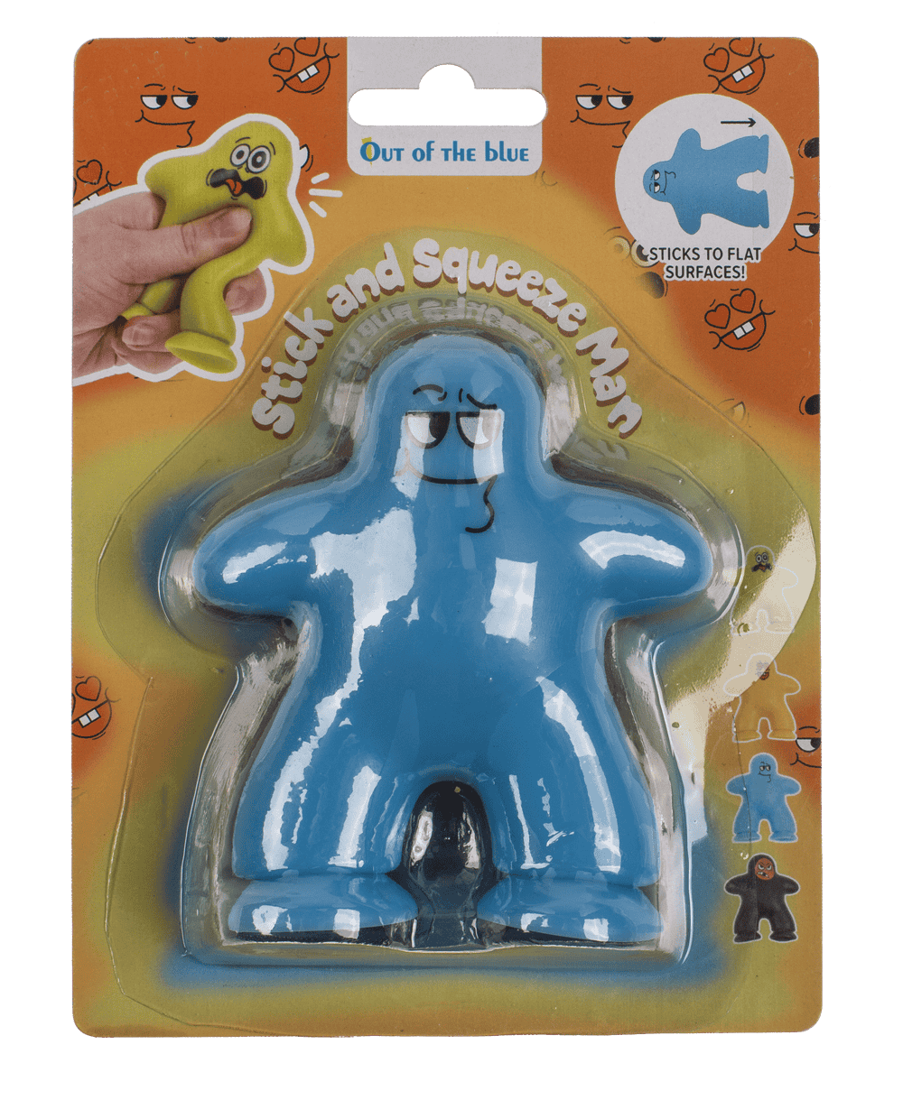Hombre de ventosa, 4 colores surtidos, en blíster