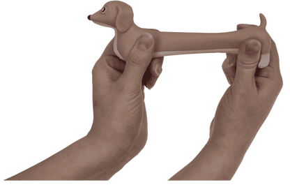 Squeeze Dachshund, with sand filling,
