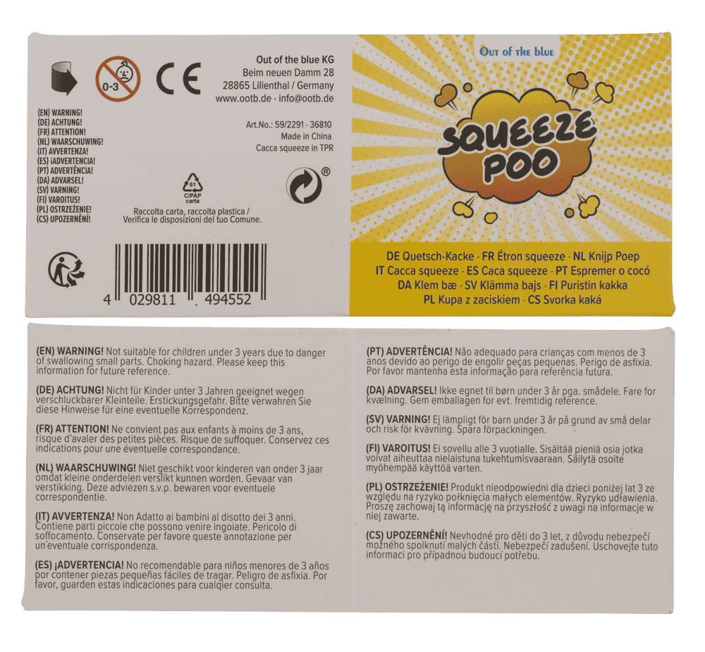 Squeeze Poo, 3 x 14 cm,