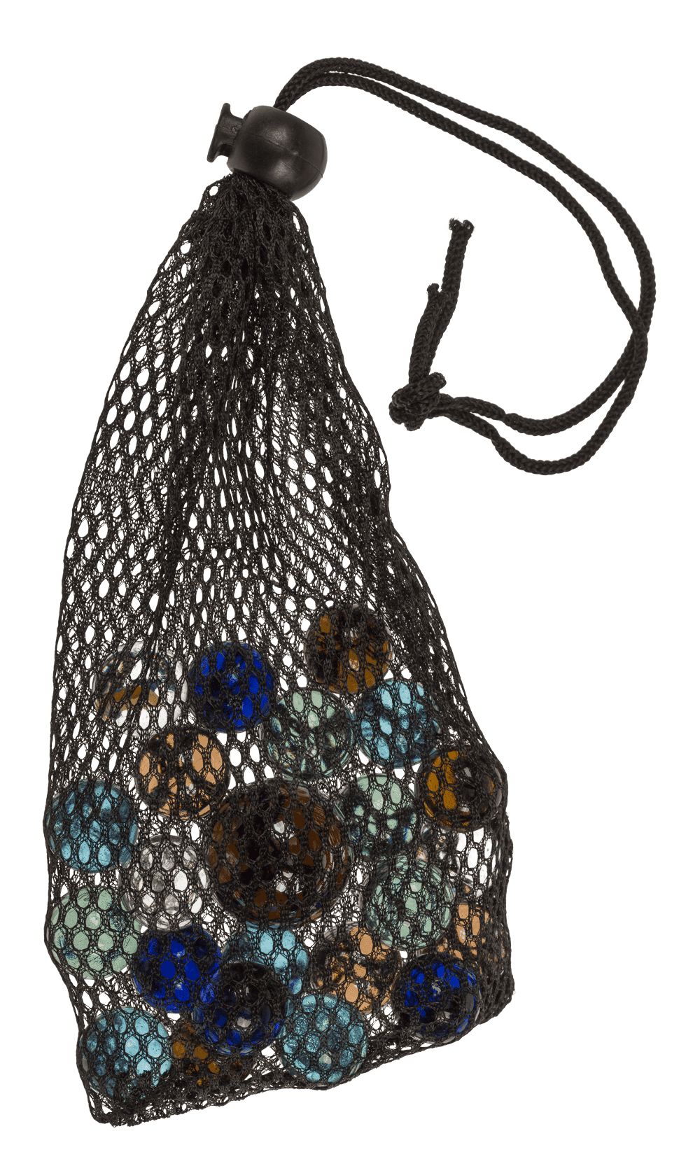 Glas marble game, with cloth bag,