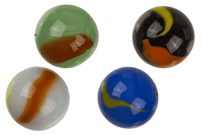 Glas marble game, with cloth bag,