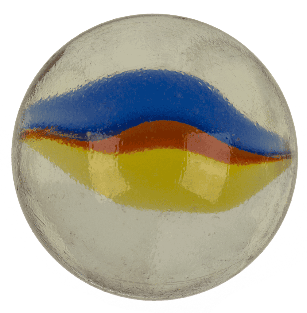 Glas marble game, with cloth bag,