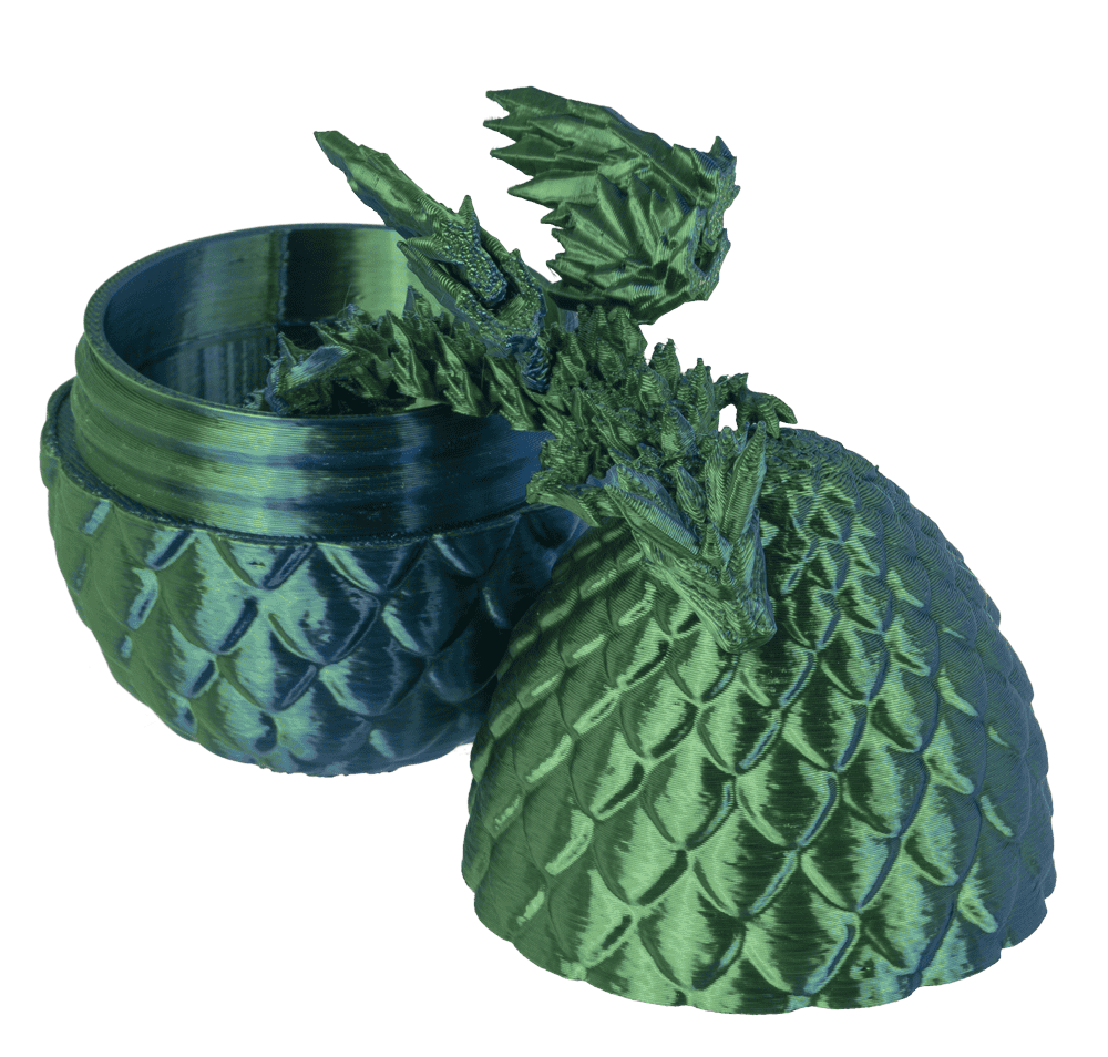 3D Printed Dragon with Egg
