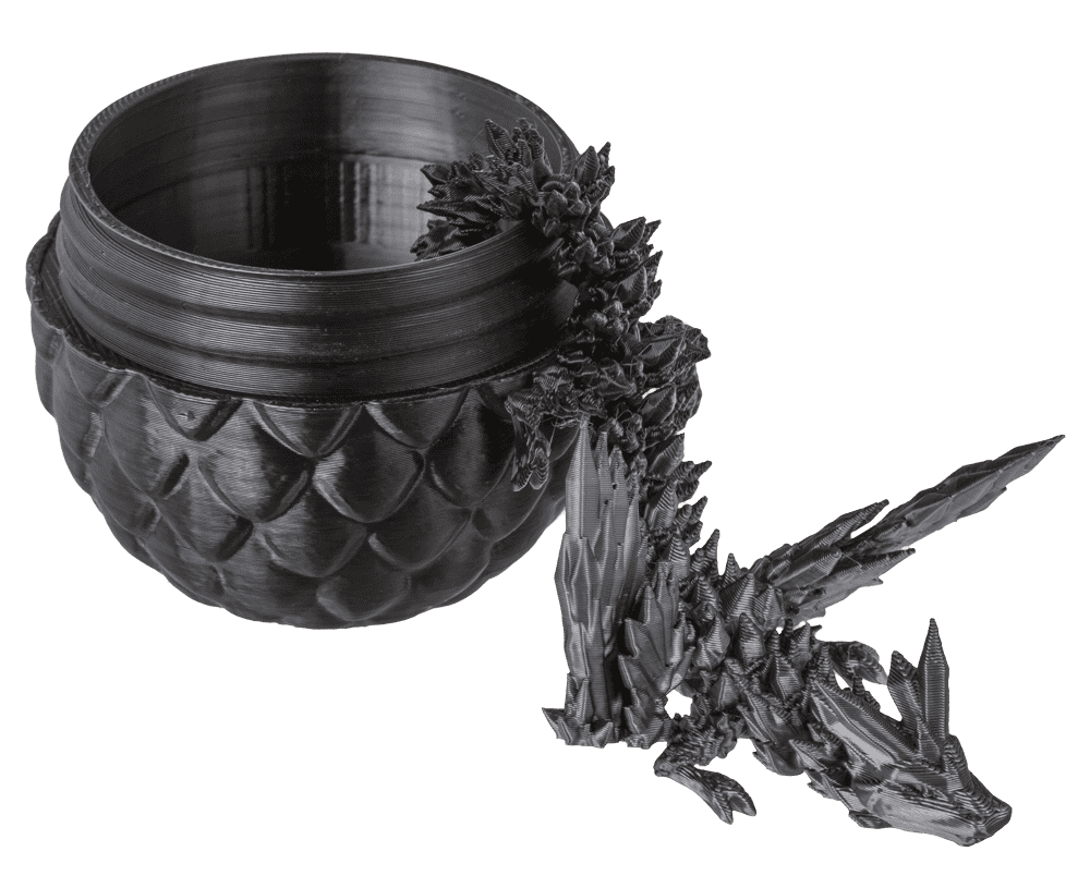 3D Printed Dragon with Egg