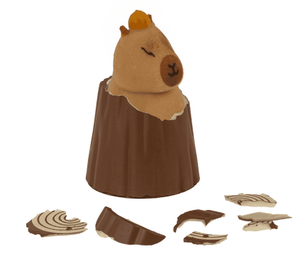 Hatching tree trunk, Capybara,