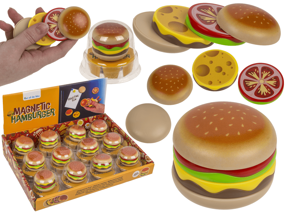 Magnetic Burger, 4 magnets, 3,5 cm, 4 cm,