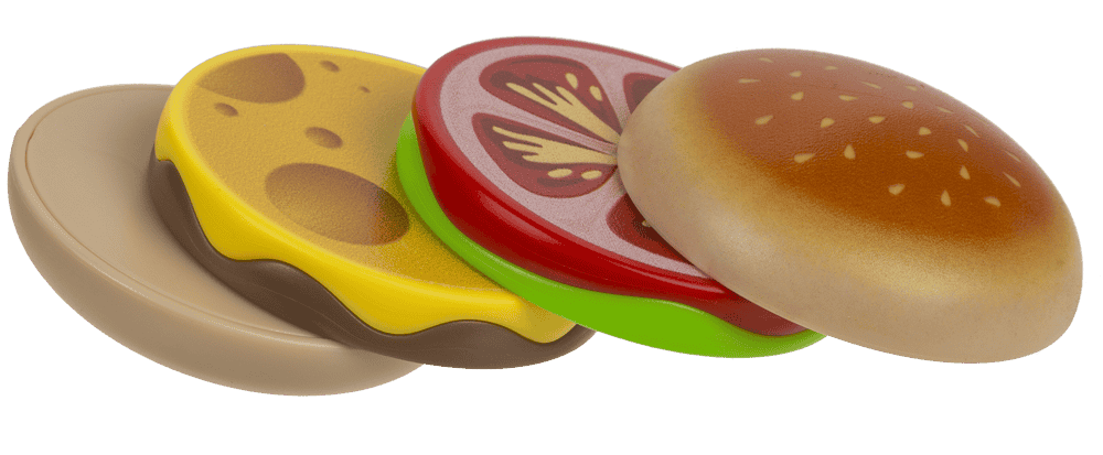 Magnetic Burger, 4 magnets, X cm,